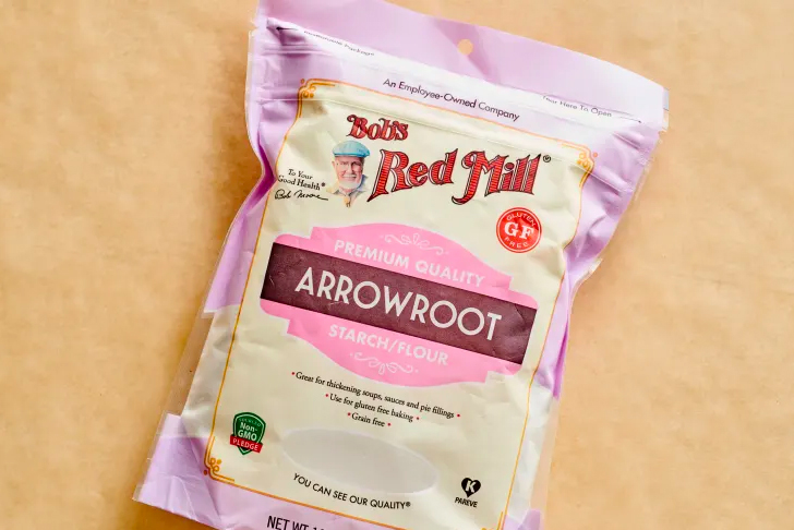 Bag of arrowroot flour.